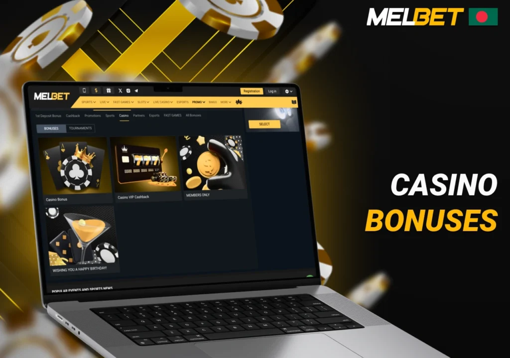 Bonus offers for MelBet online casino games